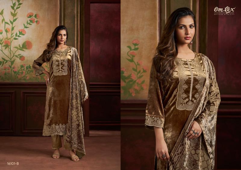 Omtex ritha vol 41 angelina cotton embroidered dress material wholesale